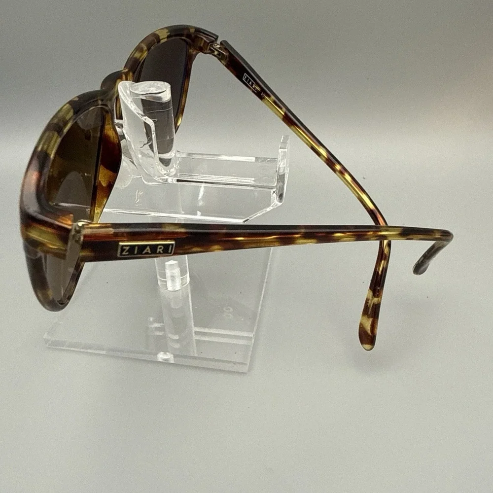 Vintage ZIARI Authentic Tortoise Nylon Sunglasses FRAMES -Green Lens-France-!